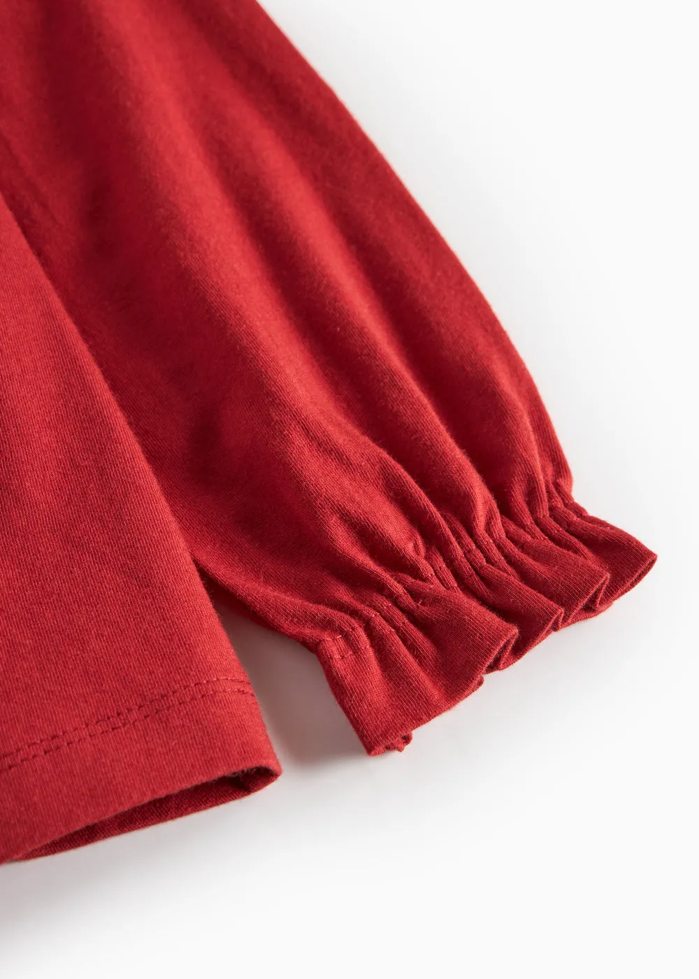 MarMar Tielle bluse Hibiscus Red modal blomst
