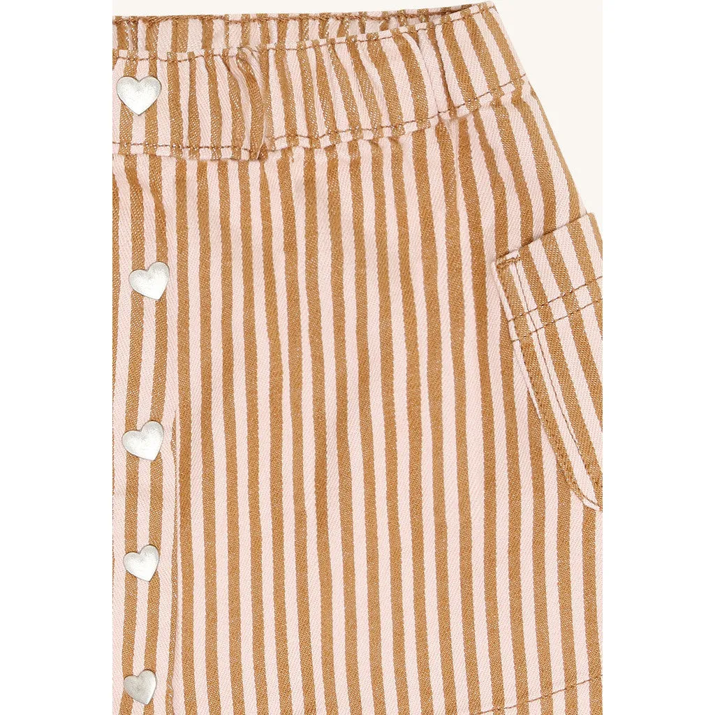 Hust & Claire Nanna Stripe nederdel Chipmunk stribet