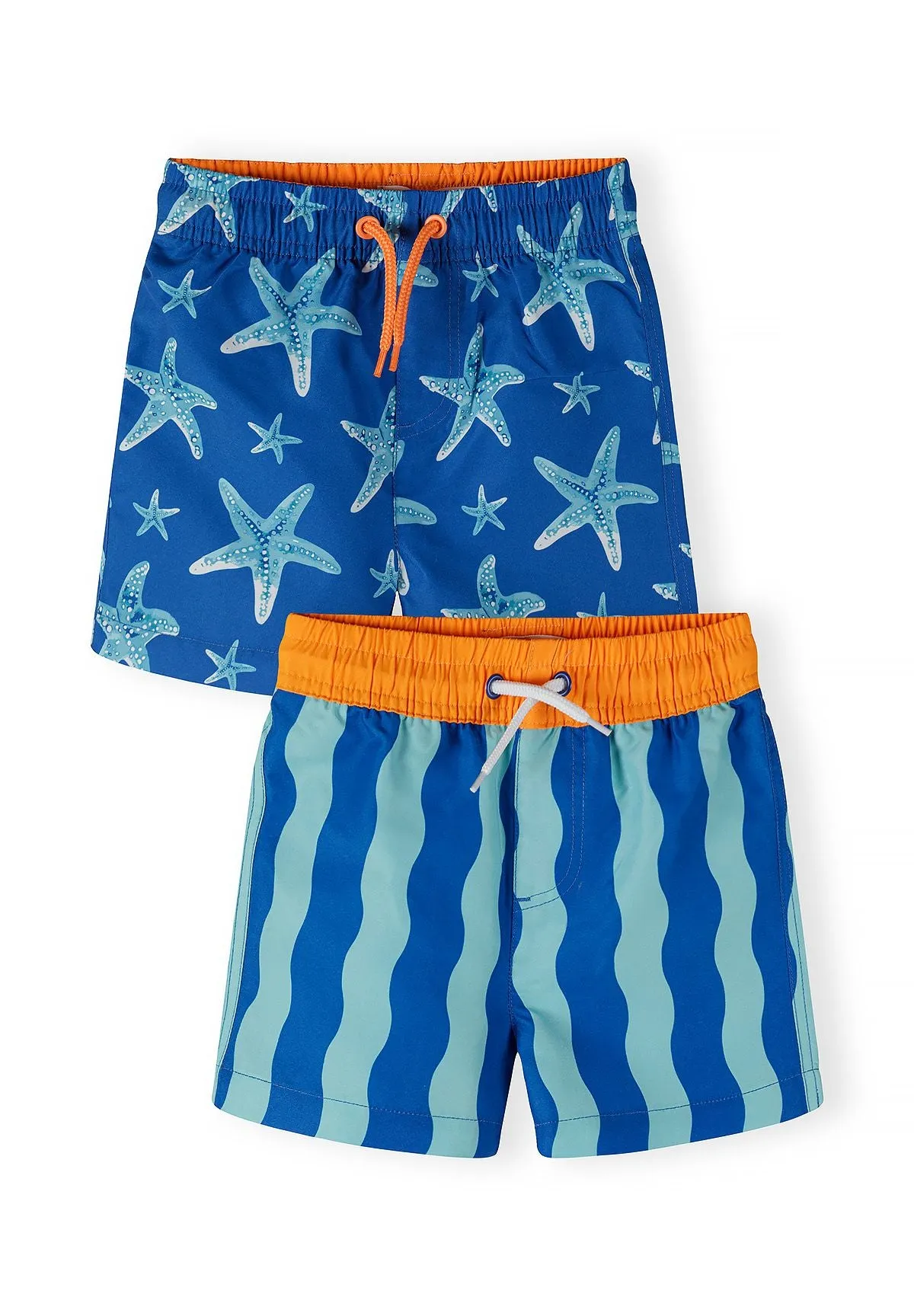 Minoti 44506 badeshorts 2-pak royalblå søstjerner