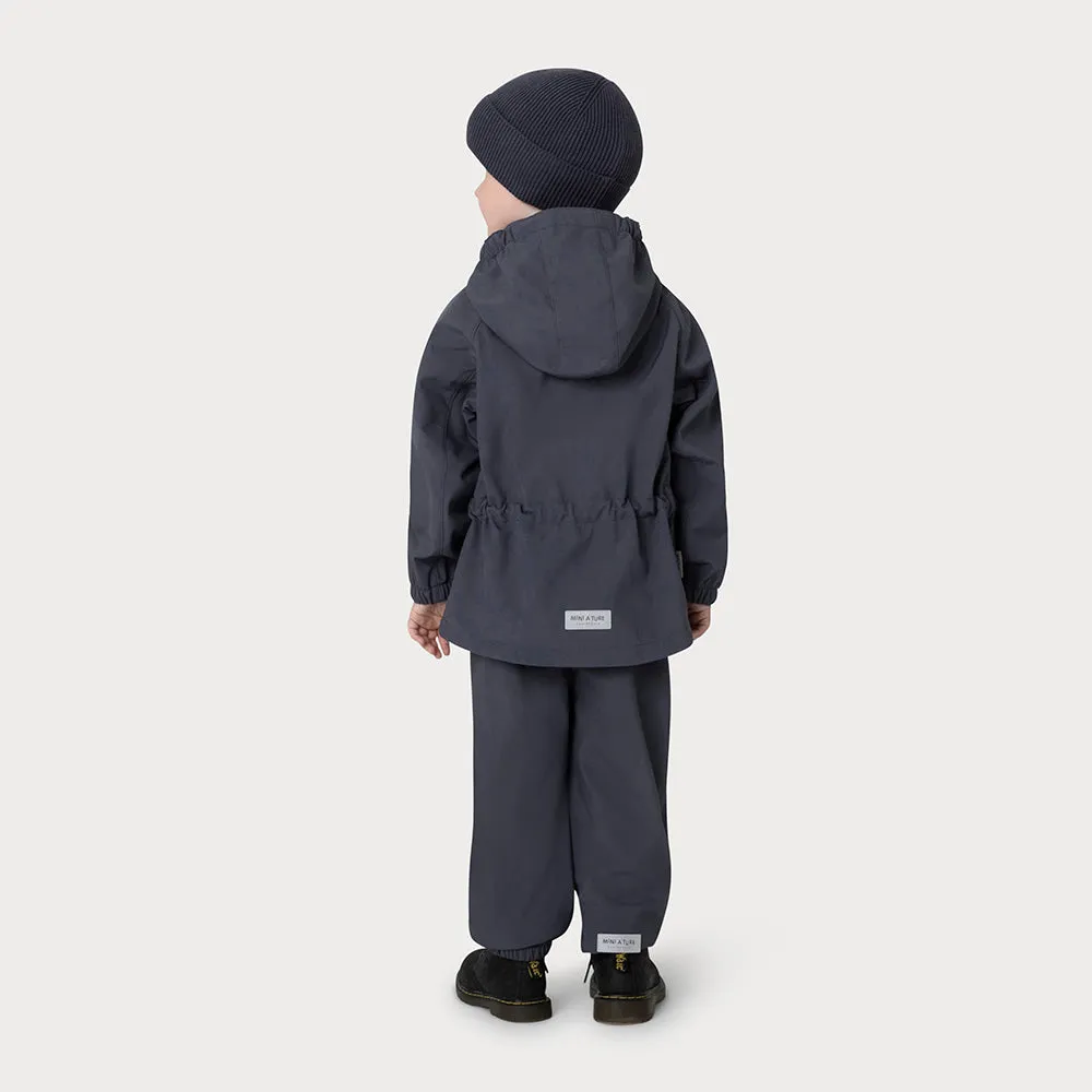 MINI A TURE Mataden softshell forårsjakke Ombre Blue vindtæt