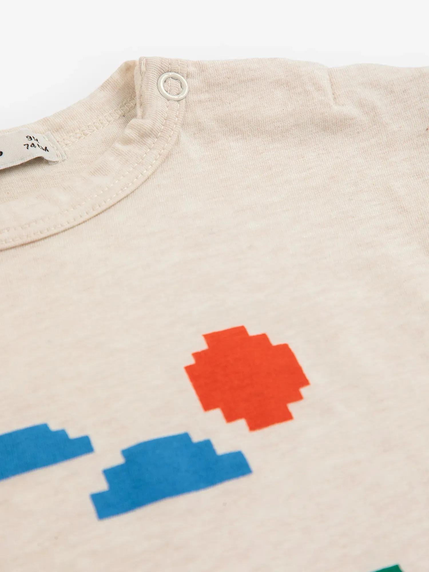 Bobo Choses Lake Monster T-shirt offwhite bomuld 3M-24M