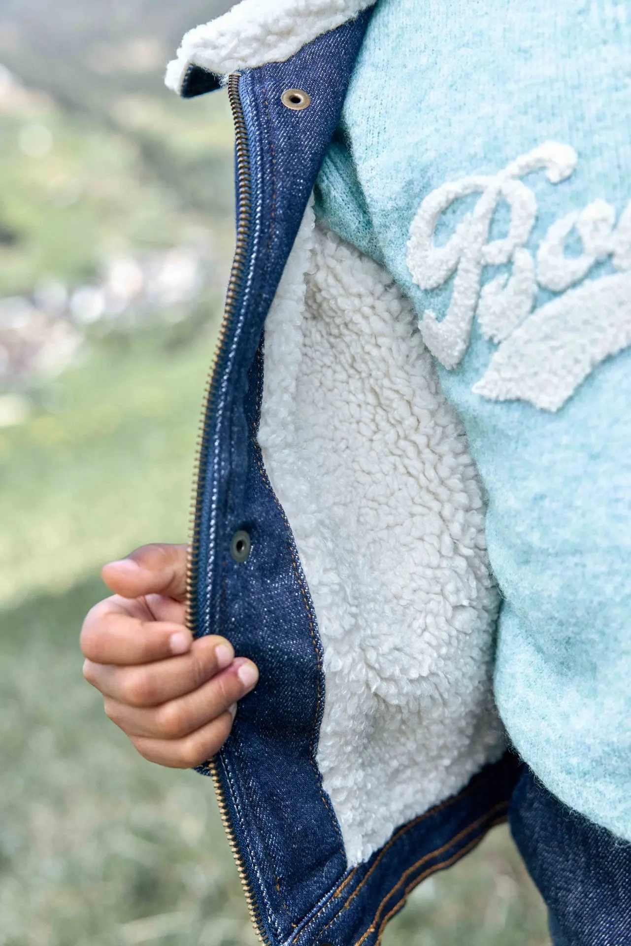 Bonton Mao jakke denim rå 2A
