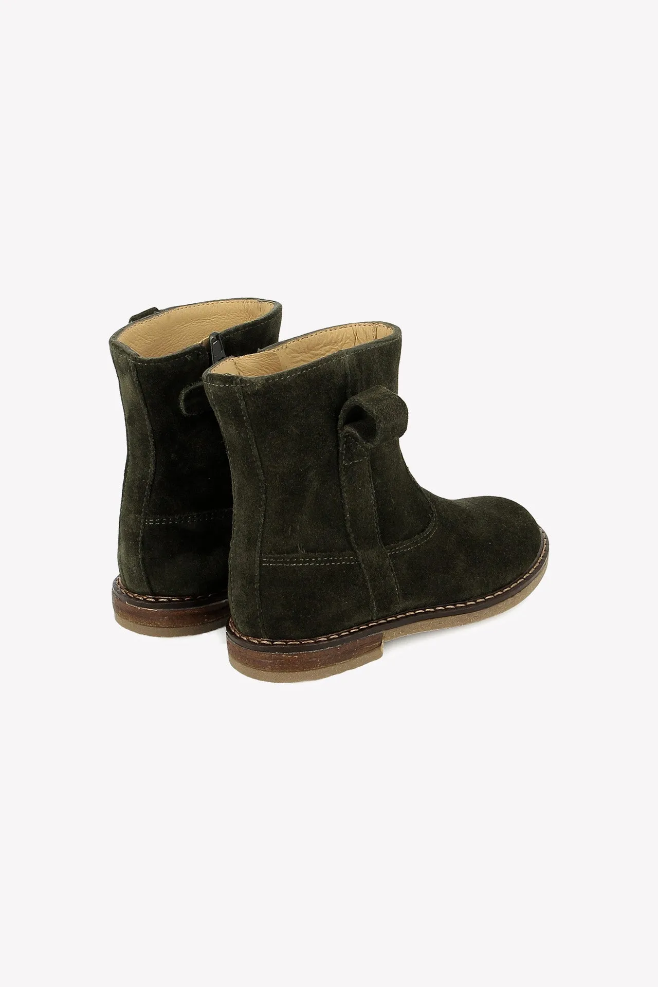 Bonton Escape bottines kaki læder str 24-37