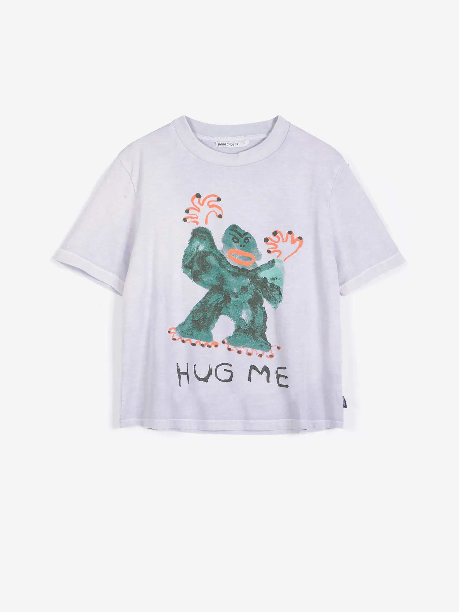 Bobo Choses Hug Me cropped T-shirt lavendel økologisk bomuld