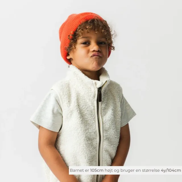 MINI A TURE Matbattal vest Angora cream let mellemlag