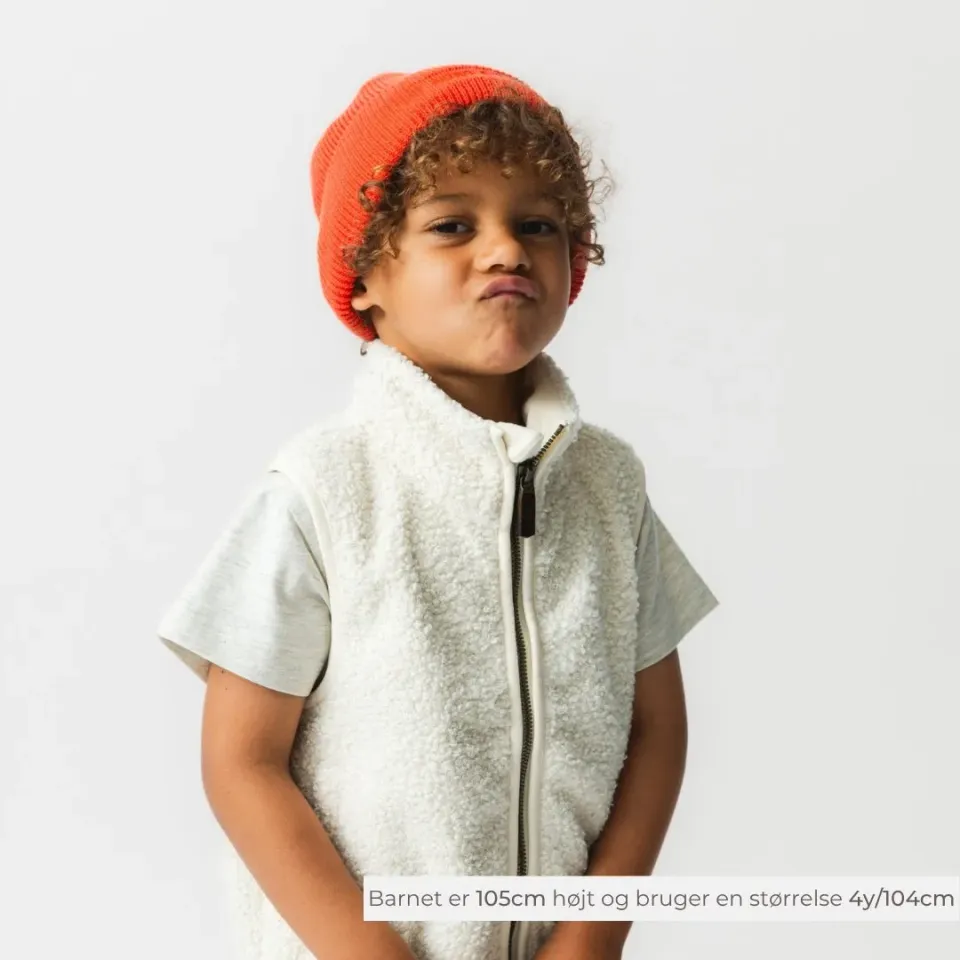 MINI A TURE Matbattal vest Angora cream let mellemlag