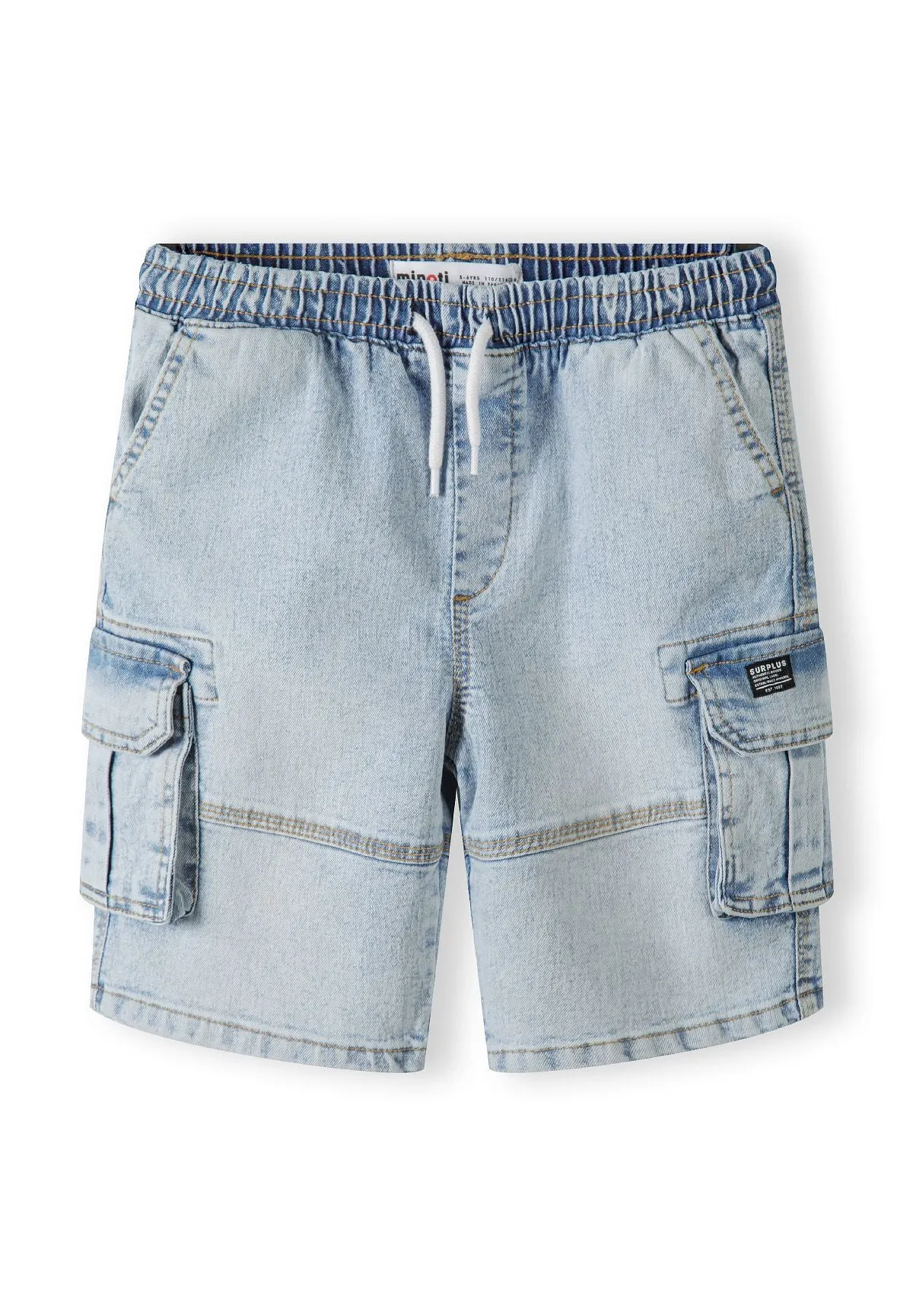 Minoti 42385 cargoshorts lyseblå denim