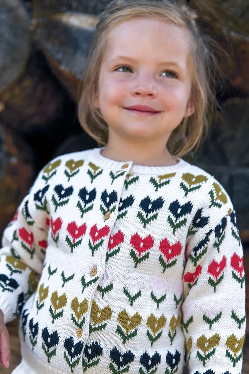 Bonton Maligne Mouton babycardigan ecru bomuld