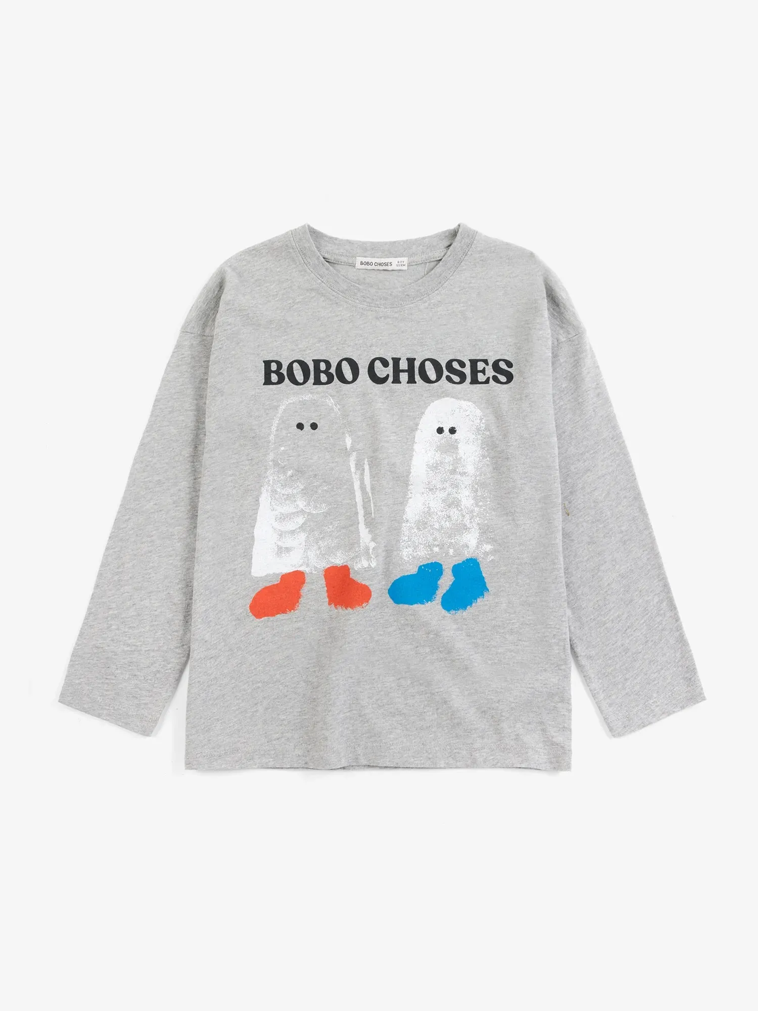 Bobo Choses Booty Ghosts T-shirt grå økologisk bomuld
