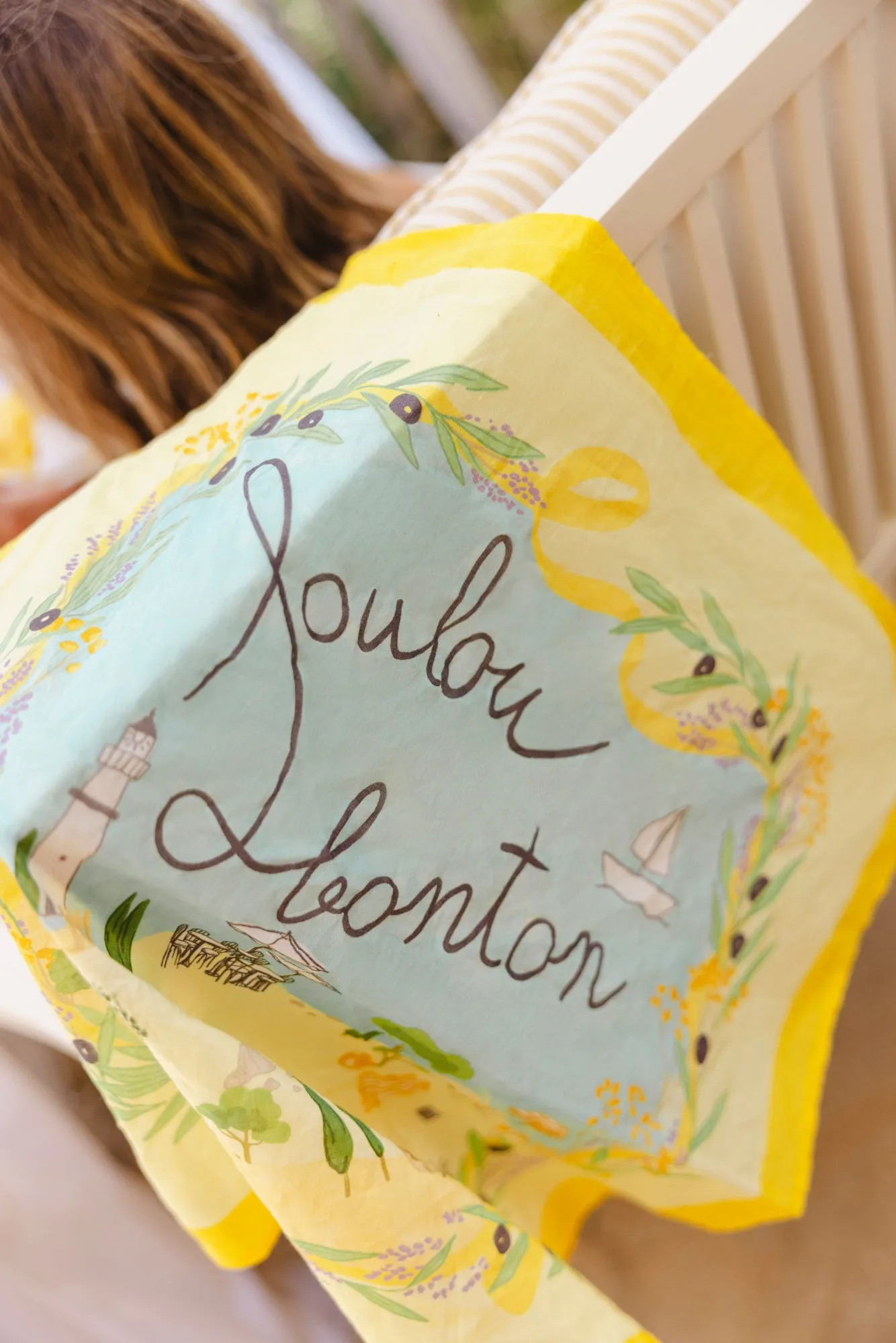 Bonton Loulou tørklæde TU bomuld gul