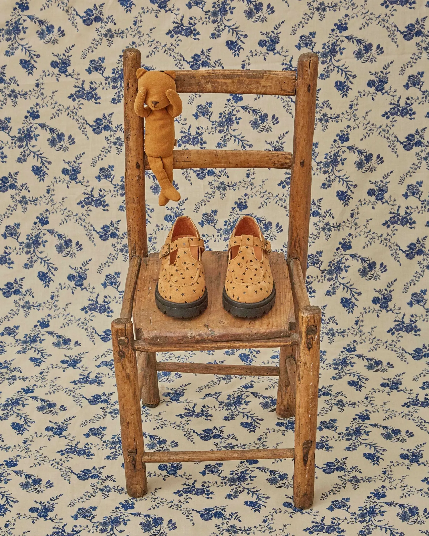 Emile et Ida Salomé sko caramel stjerner læder