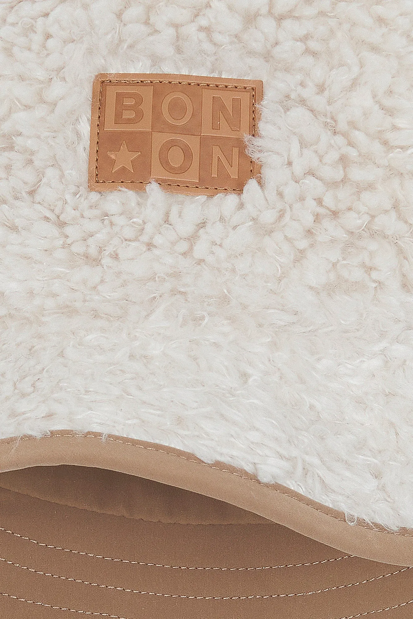 Bonton Map bøllehat ecru sherpa