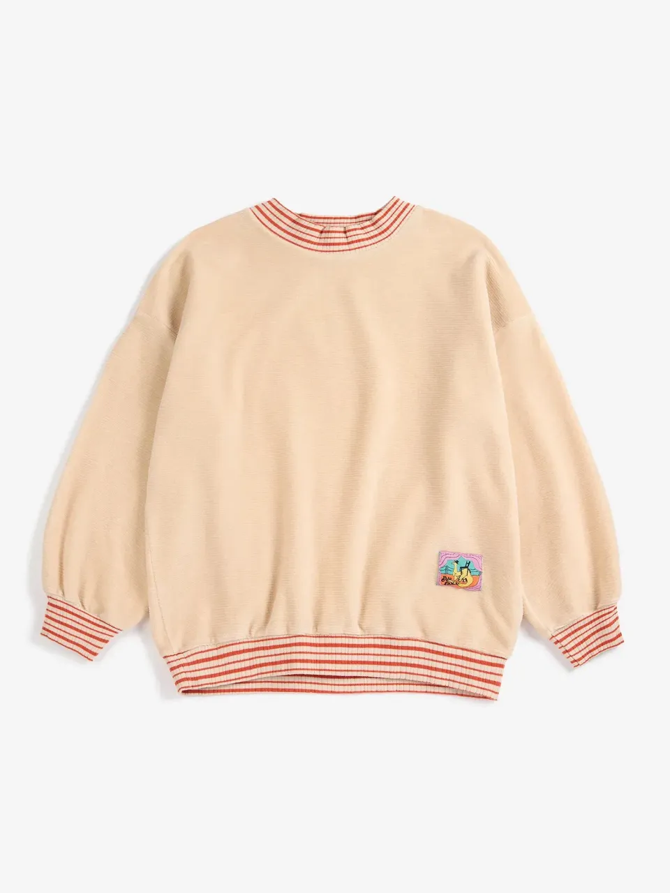 Bobo Choses Taxi Saurus sweatshirt creme bomuld
