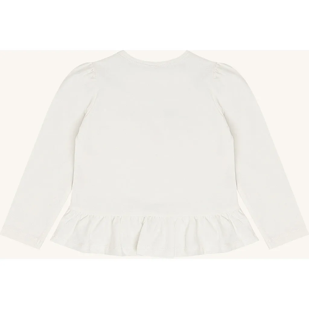 Hust & Claire HCAlma Dove bluse Ivory bomuld