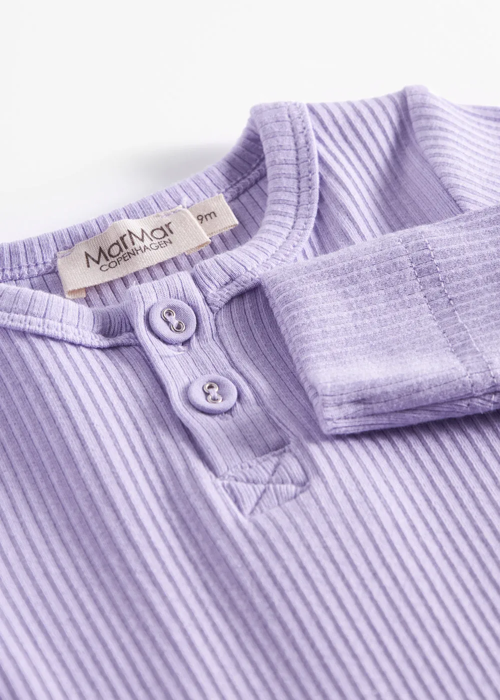 MarMar Copenhagen Rompy heldragt Soft Lavender rib