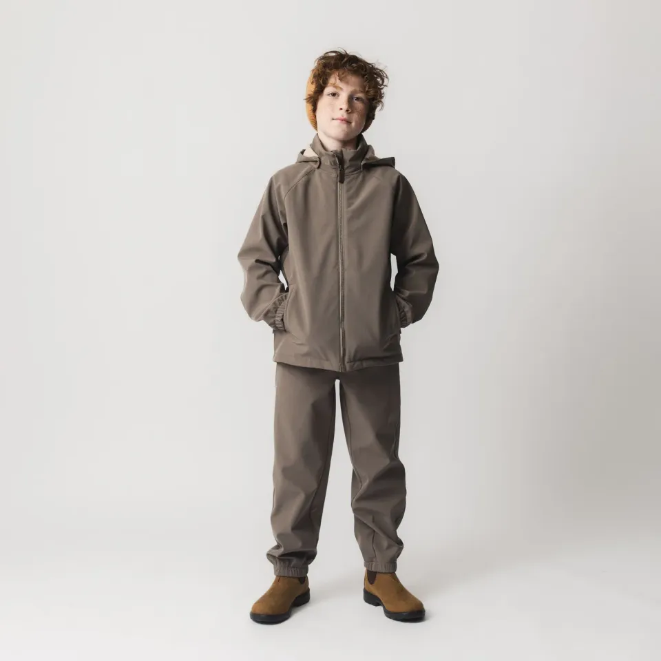 MINI A TURE MATADEN softshelljakke Morel grey vandafvisende