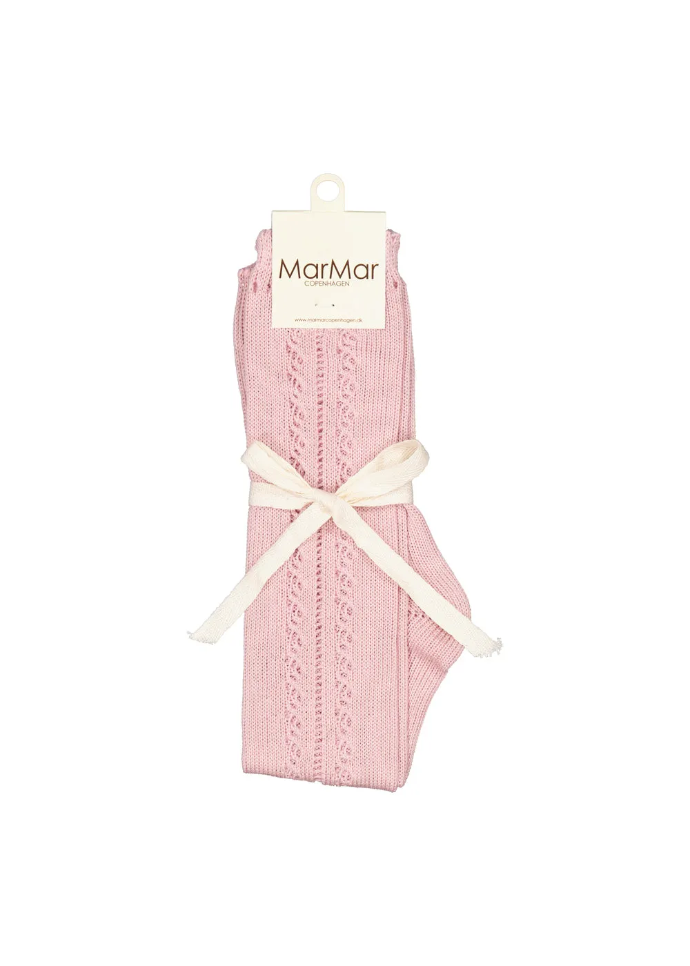 MarMar Knee Socks Pointelle knæstrømper faded rose hulmønster