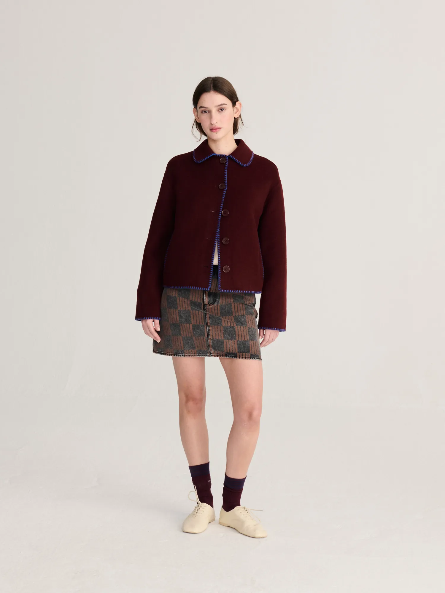 Bobo Choses All About Monsters uldjakke bordeaux XS