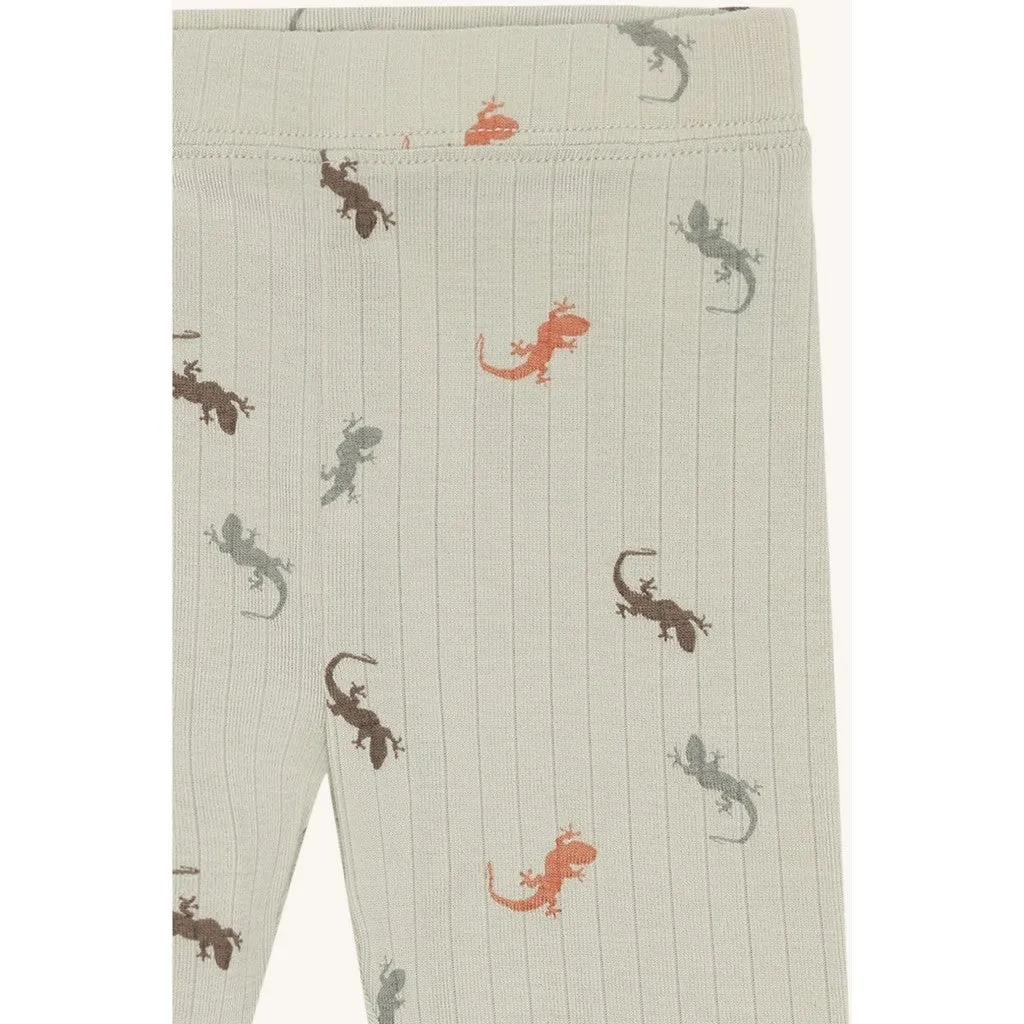 Hust & Claire HCLudo Lizards leggings Greene Stone bambus