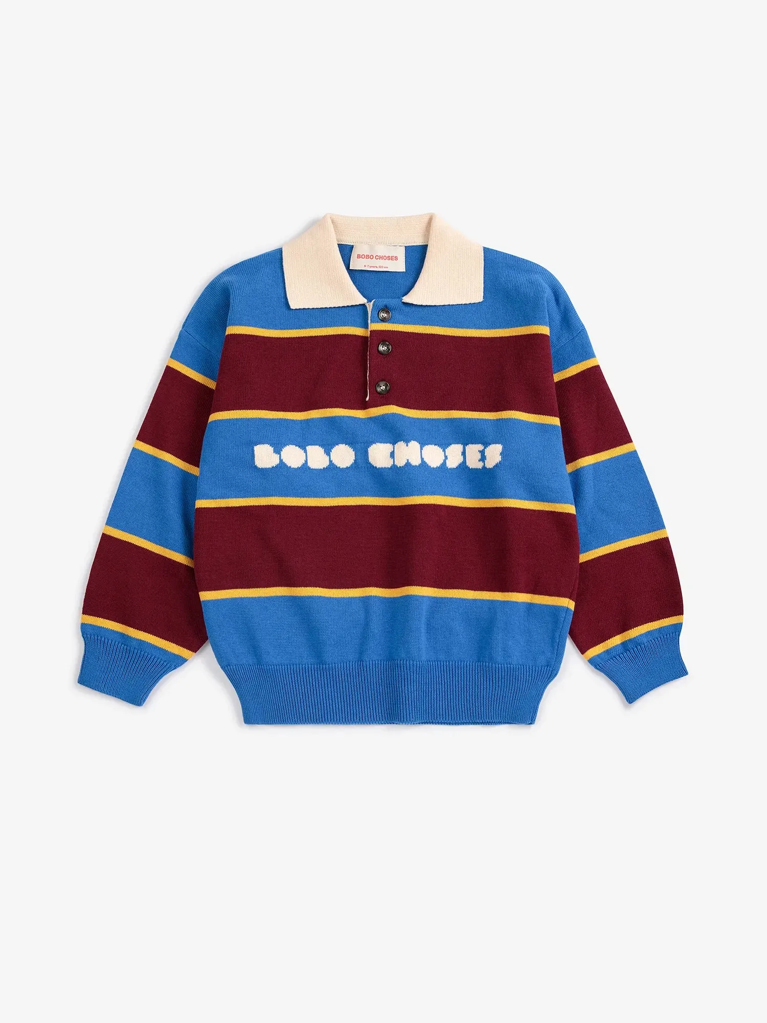 Bobo Choses Bolder polo sweater multicolor strik