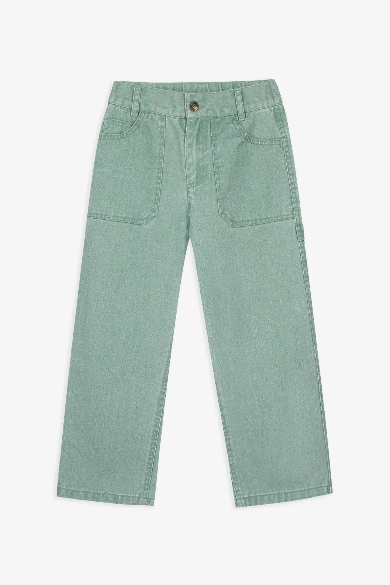 Bonton Pollen børnejeans kaki bomuld