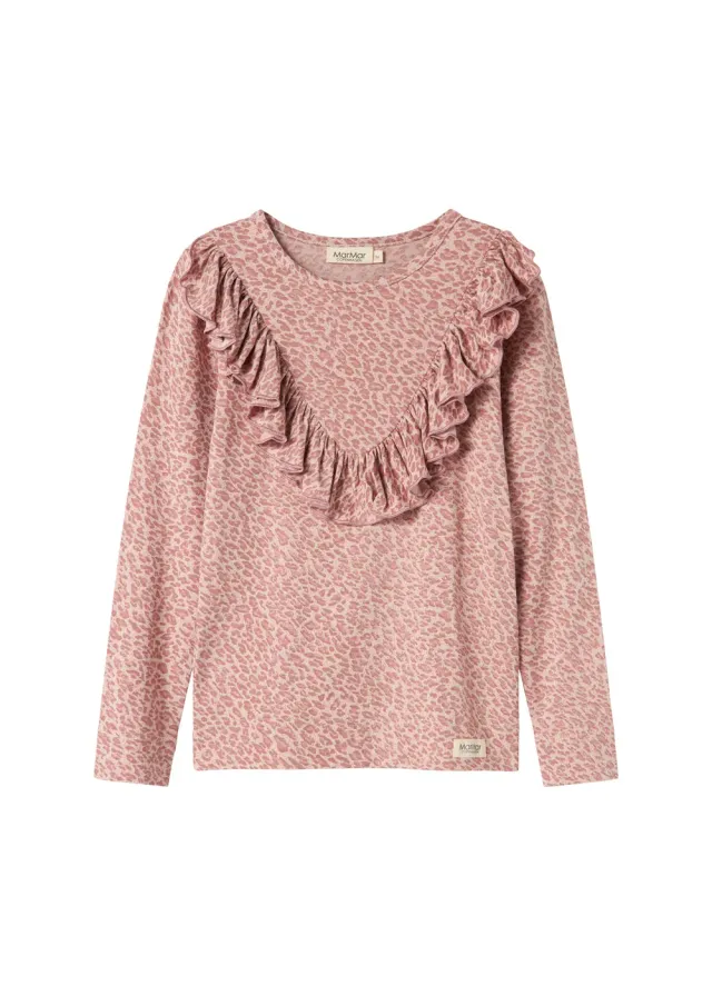 MarMar Leo Taren bluse Rose Dust Leo leopard langærmet