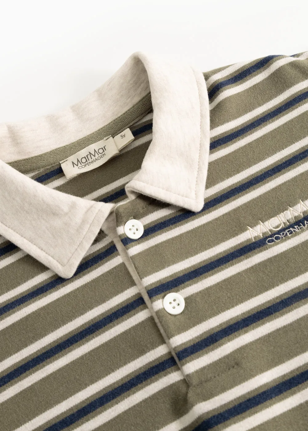 MarMar Thanos Polo bluse Seaweed Stripe stribet