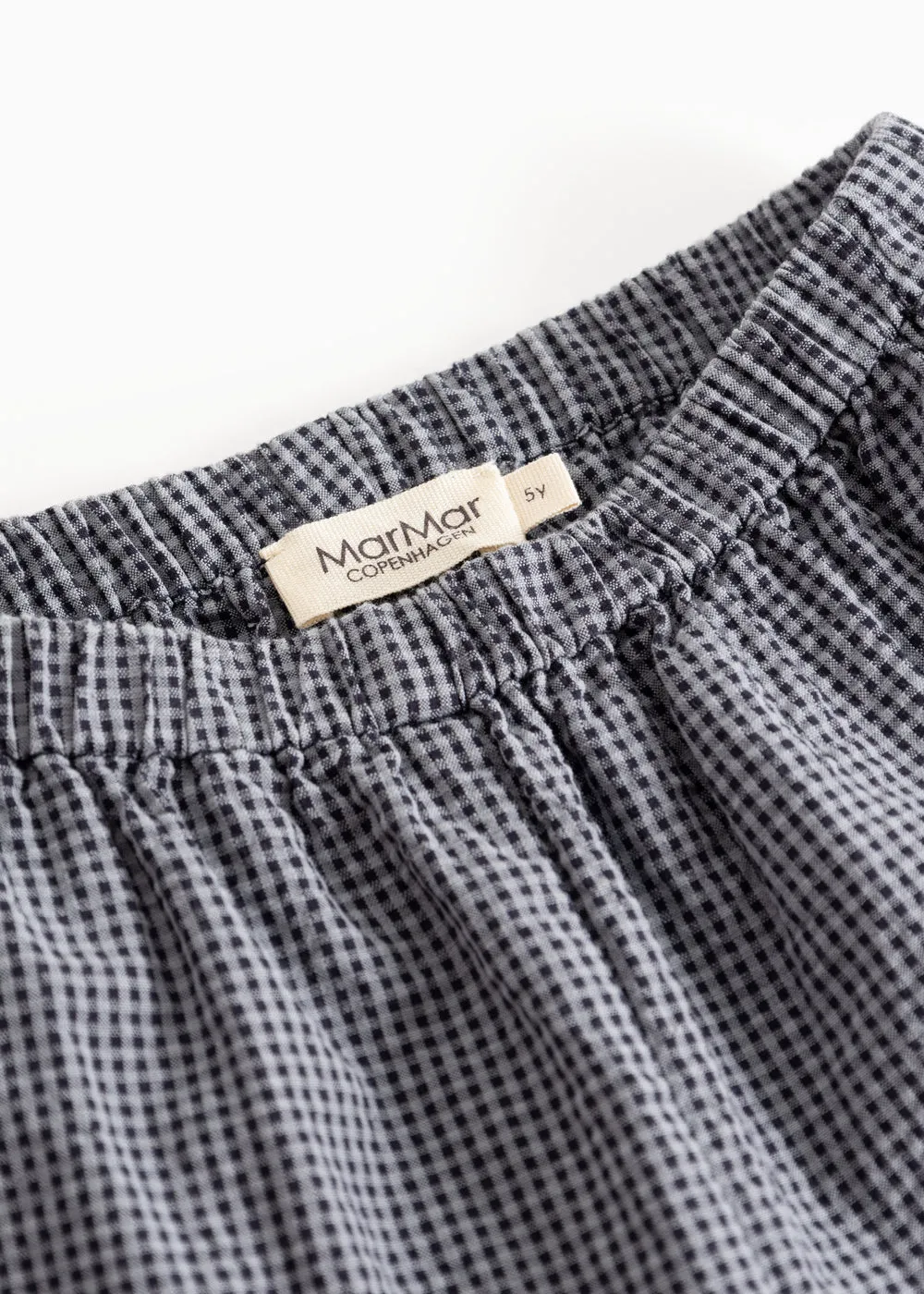 MarMar Panto bukser pigeon blue check seersucker