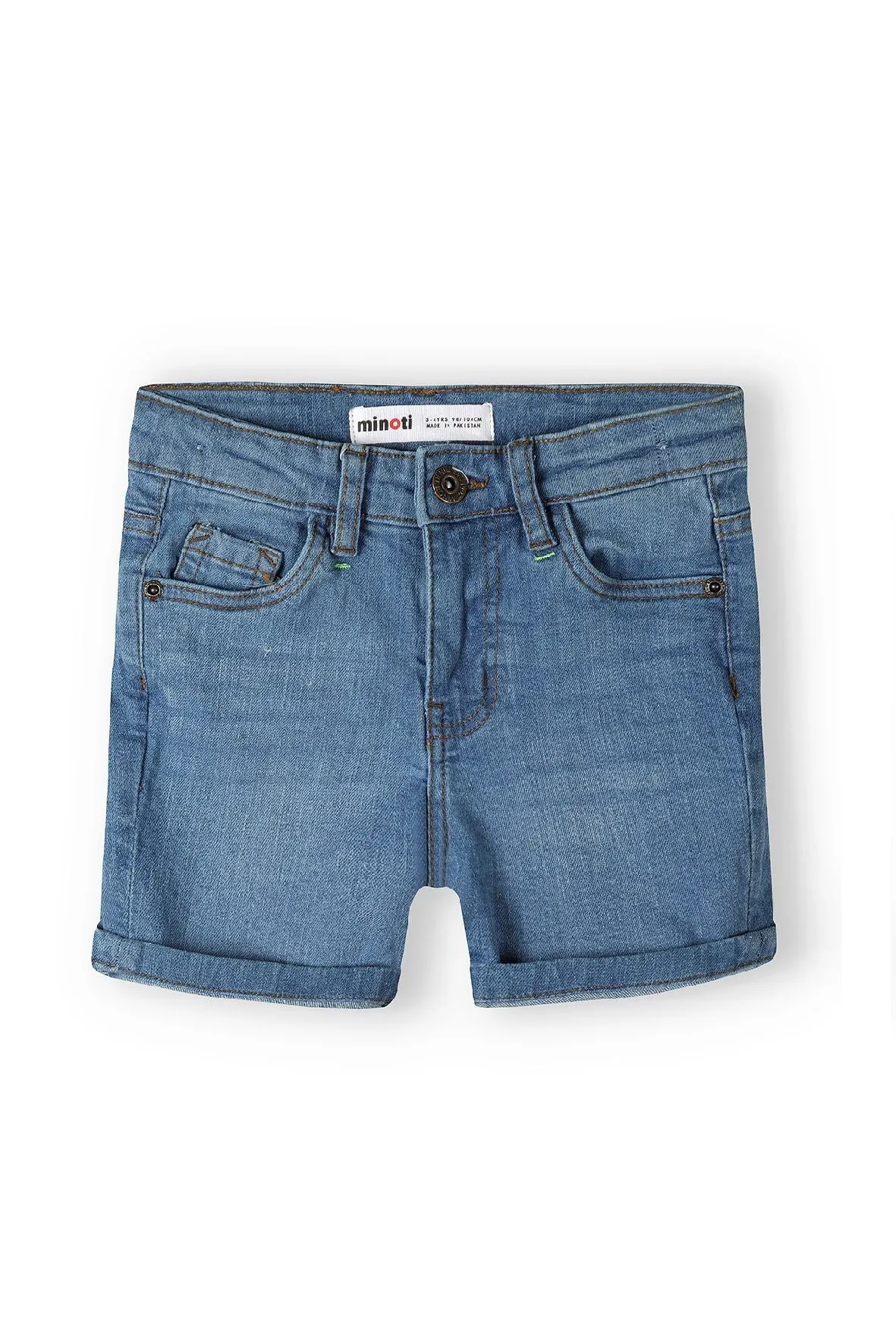 Minoti 38493 denimshorts til drenge blå stretch