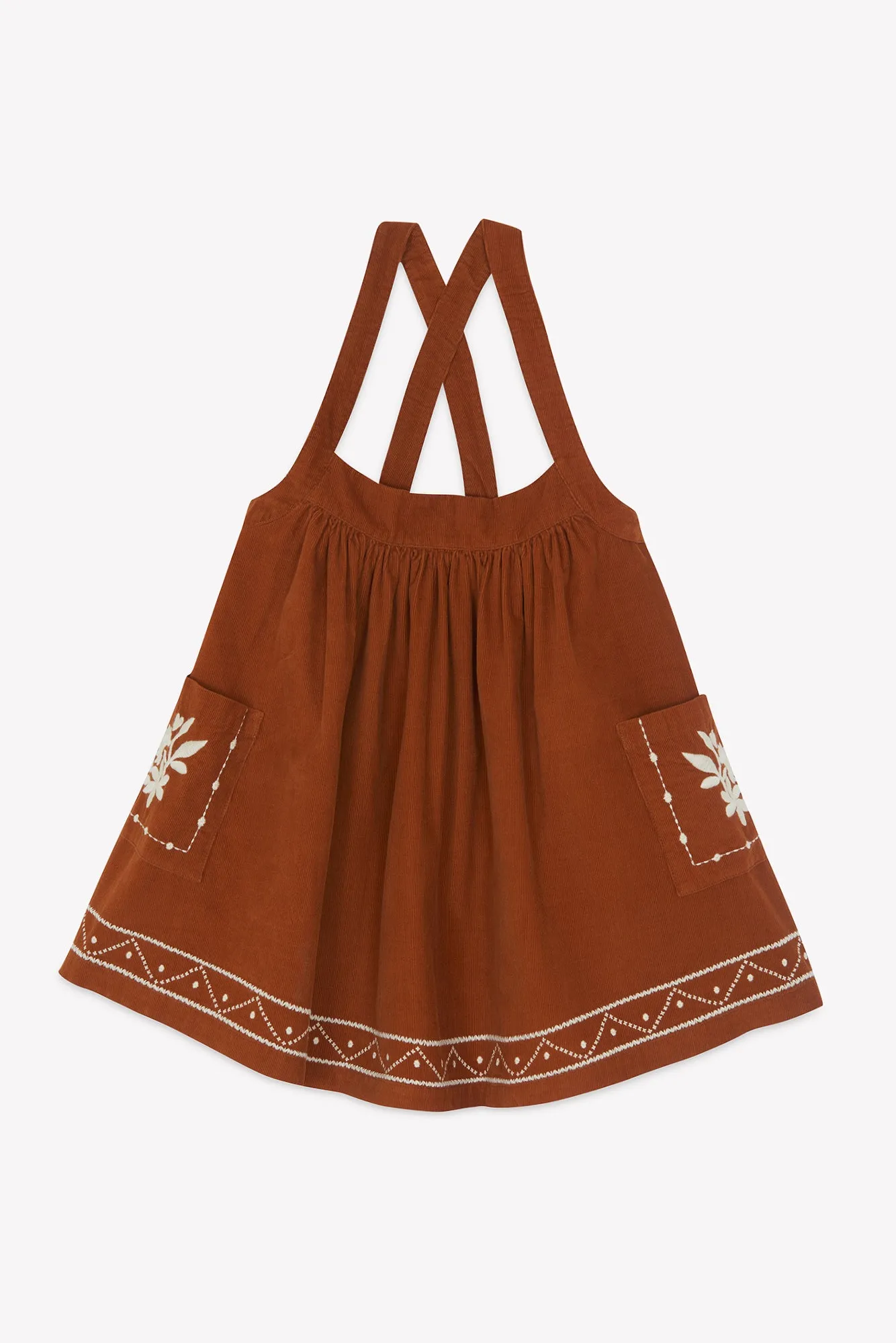 Bonton Michelle Nutcracker fløjlskjole brun lommer