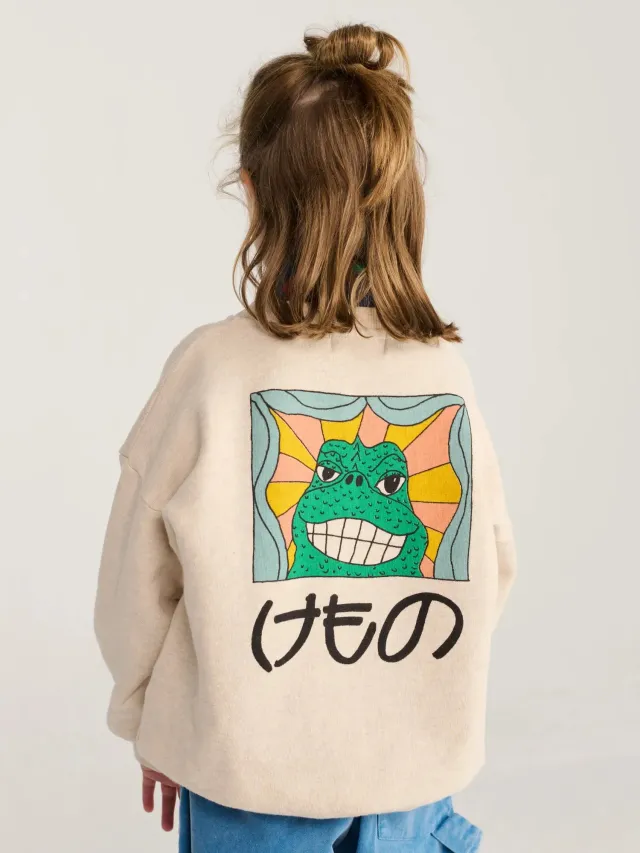 Bobo Choses Beast sweatshirt sweattrøje beige løs