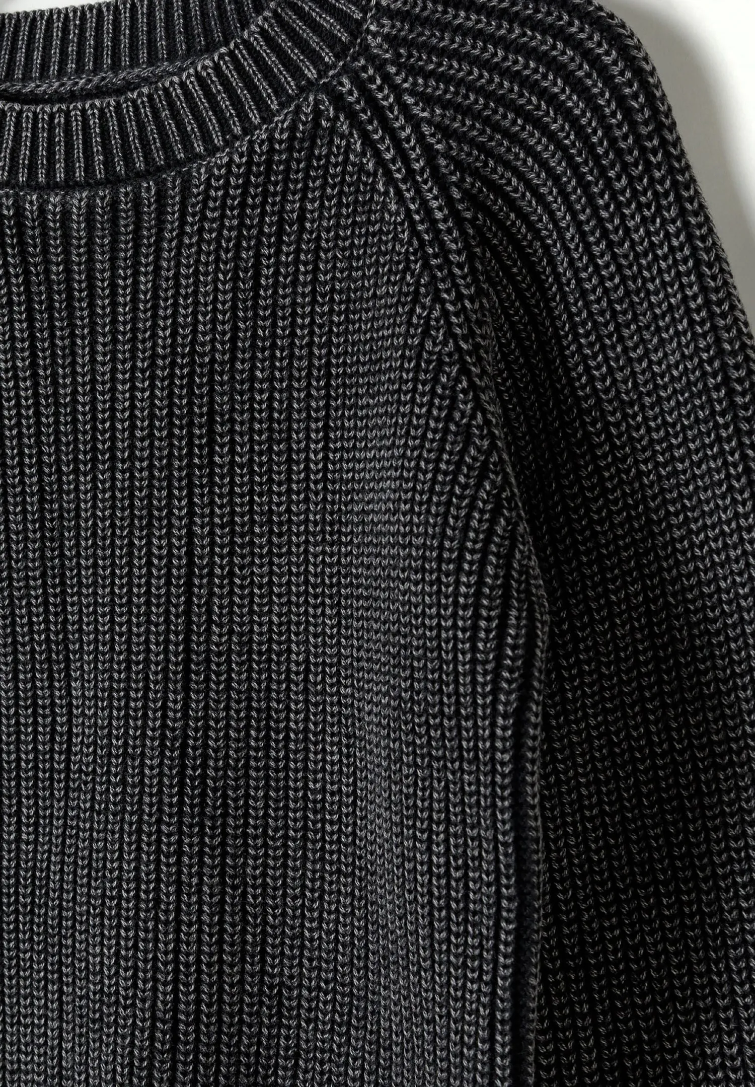 Minoti 43925 strikpullover dreng sort bomuld