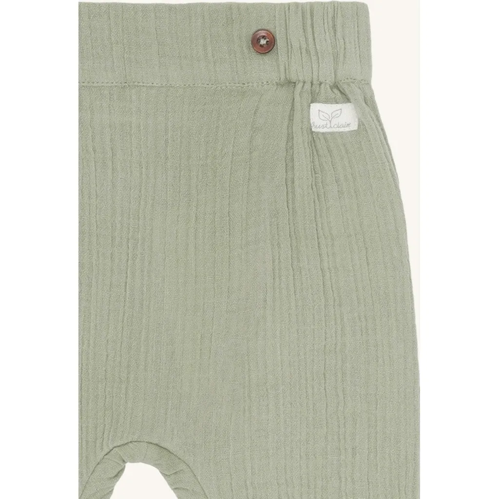 Hust & Claire HC Thicco Muselin bukser Light Green muselin