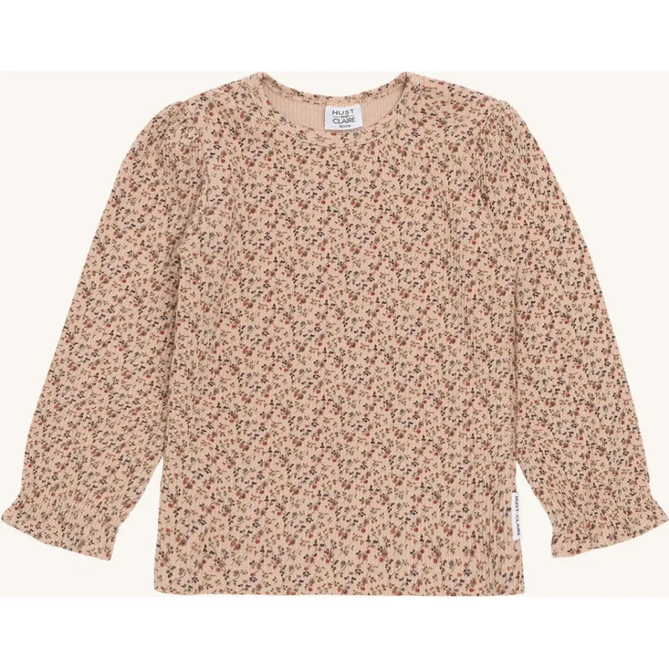 Hust & Claire Alma Little roses T-shirt Rugby Tan modal