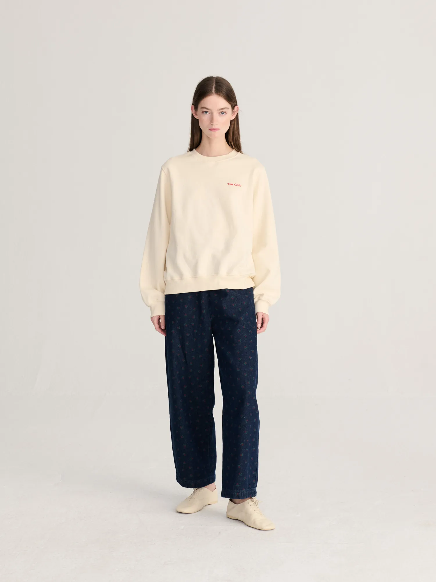 Bobo Choses Monster Mug sweatshirt offwhite genbrug