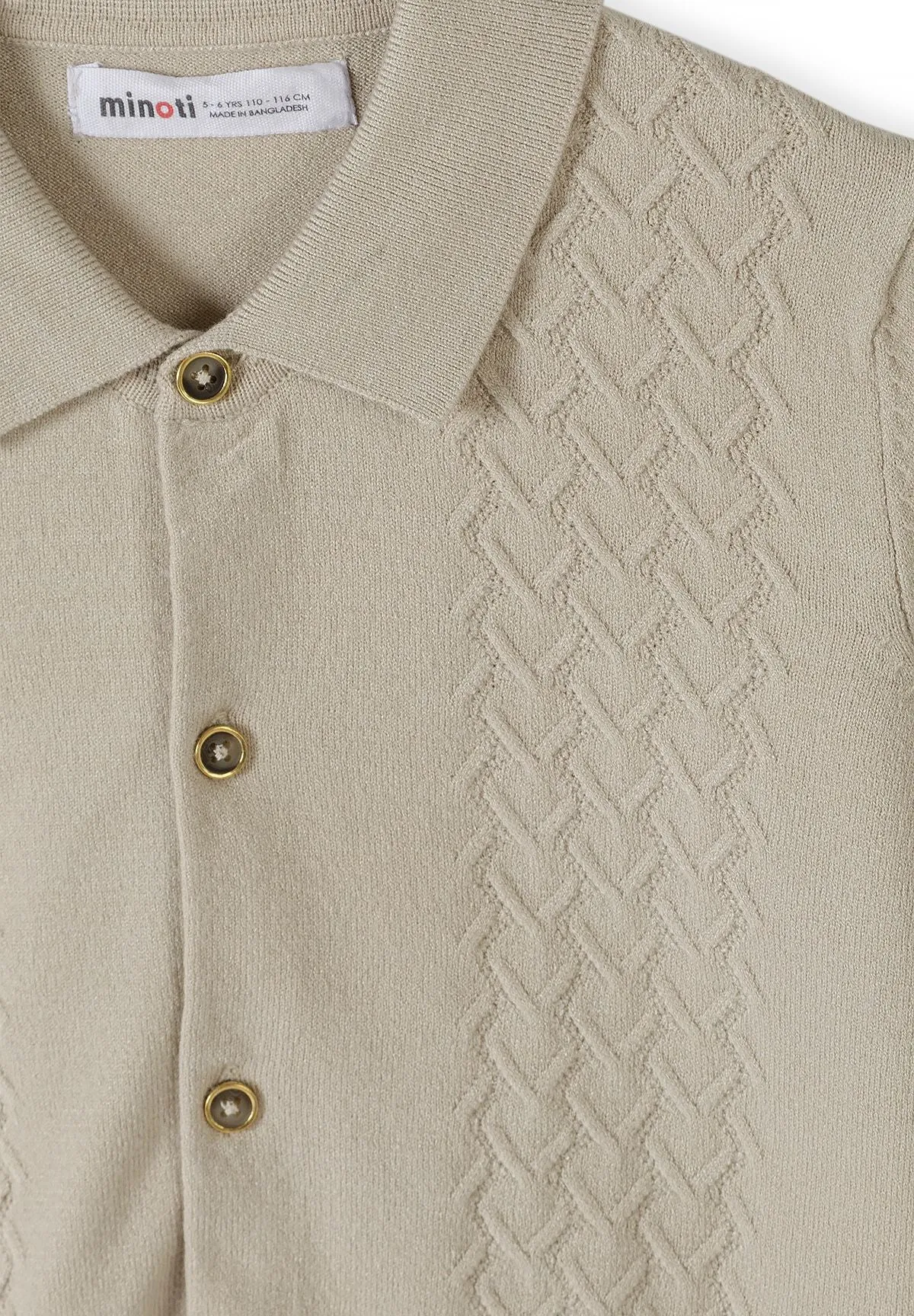 Minoti 45566 cardigan beige ternet drenge