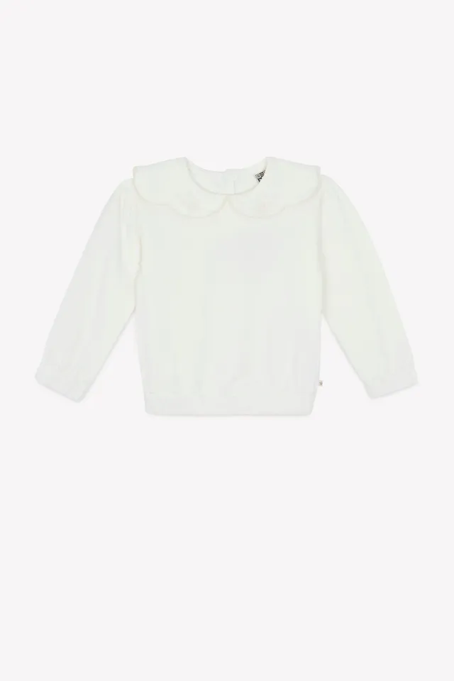Bonton Martine sweatshirt ecru bomuld til piger