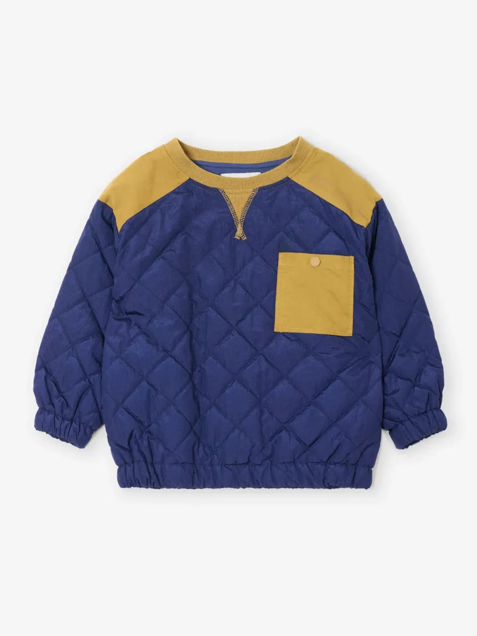 Bobo Choses All About Monsters quiltet sweatshirt midnight blue 2-3 år