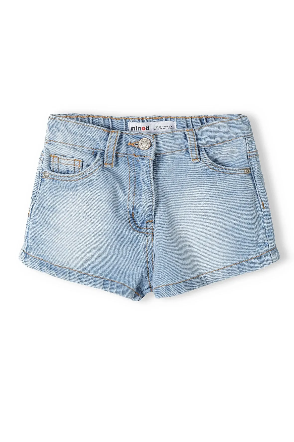 Minoti 38827 denimshorts til piger lyseblå opslag