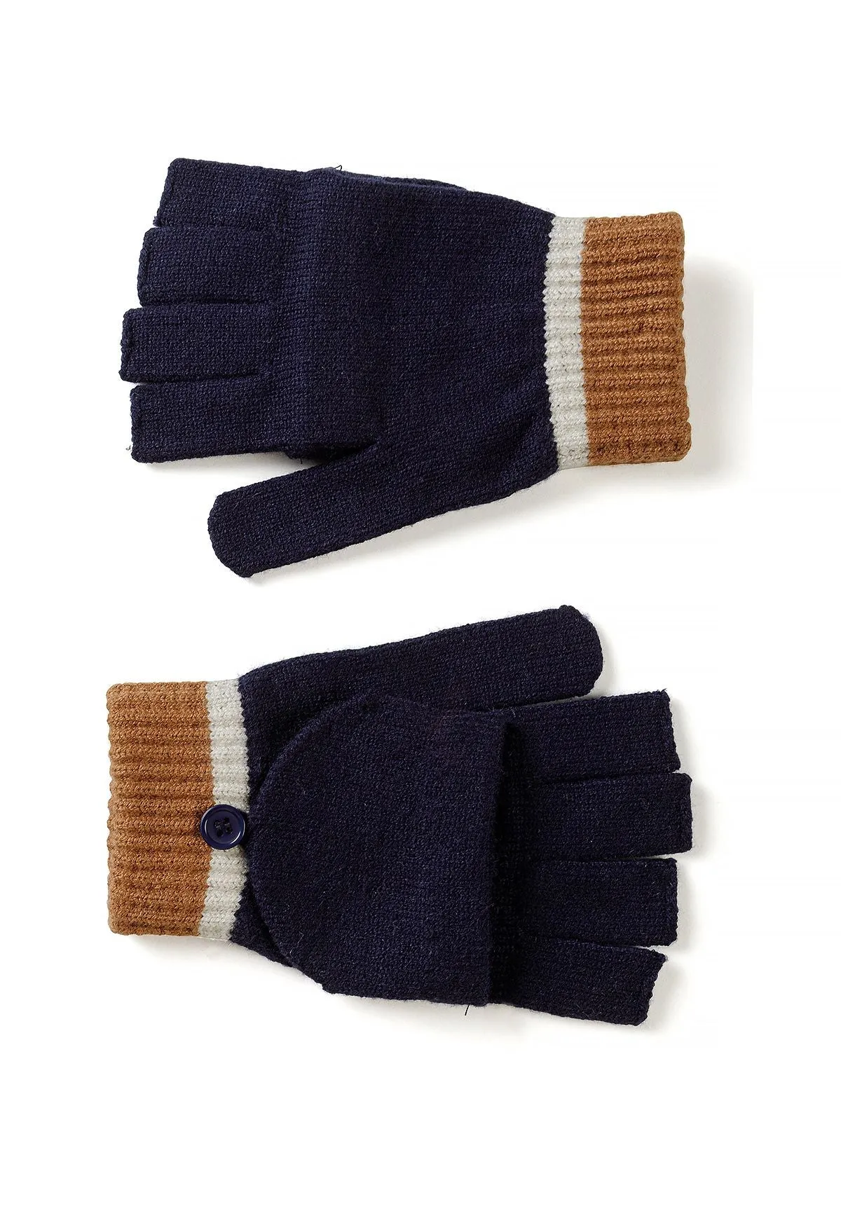 Minoti 45919 huesæt hue handsker navy str. 92-104