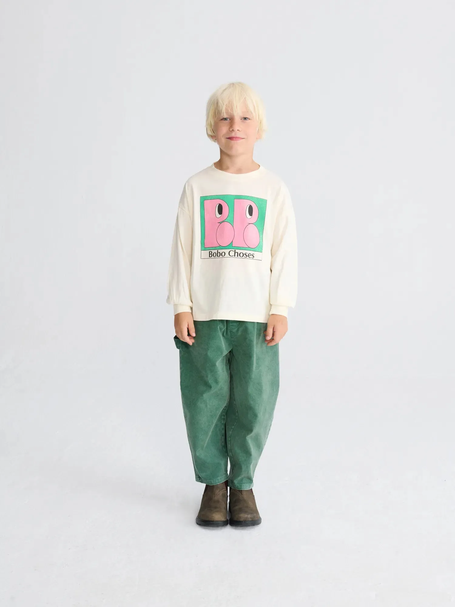 Bobo Choses Booo Tag bukser mørkegrøn øko 2-3 år