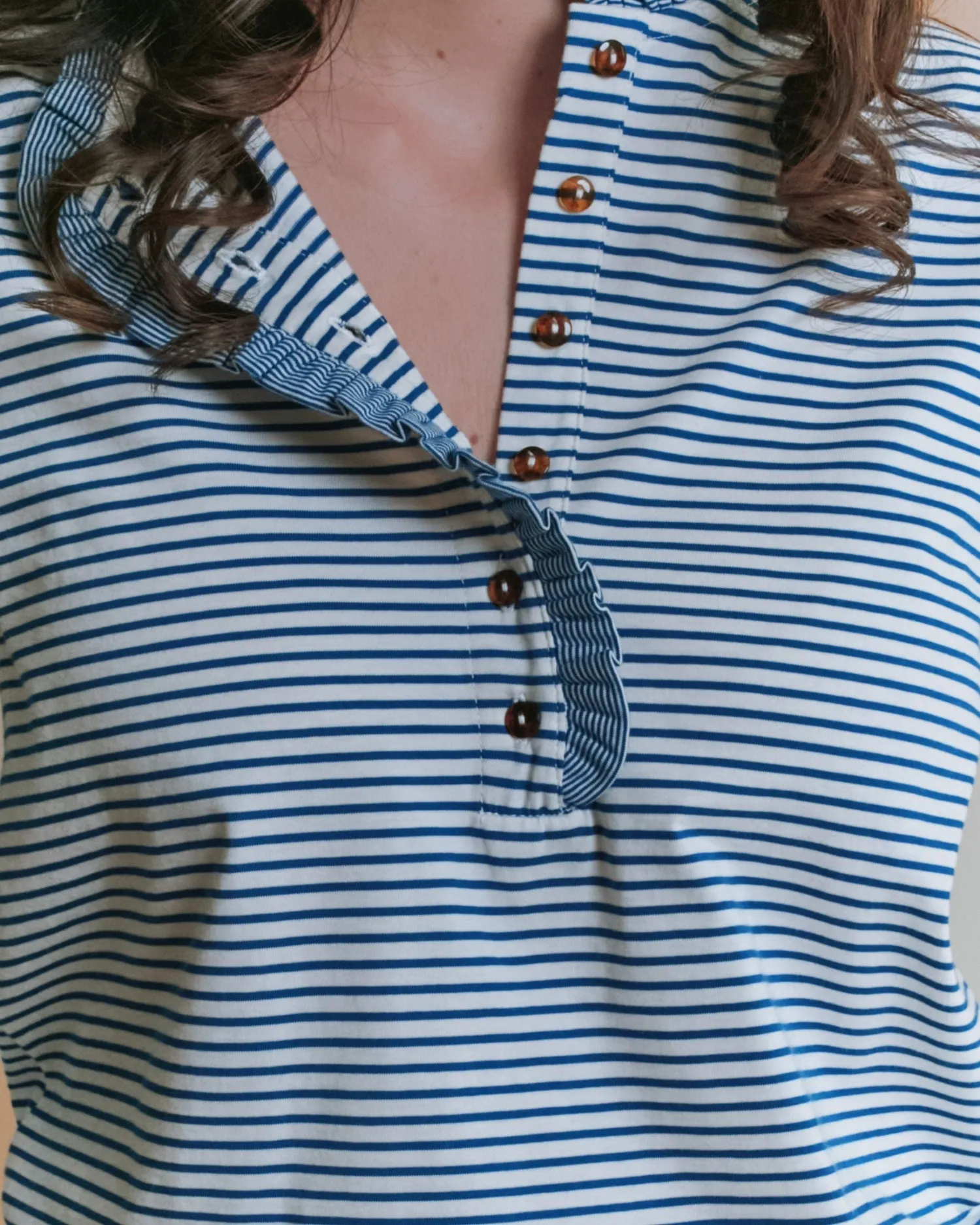 Emile et Ida Evania t-shirt blå stribet langærmet
