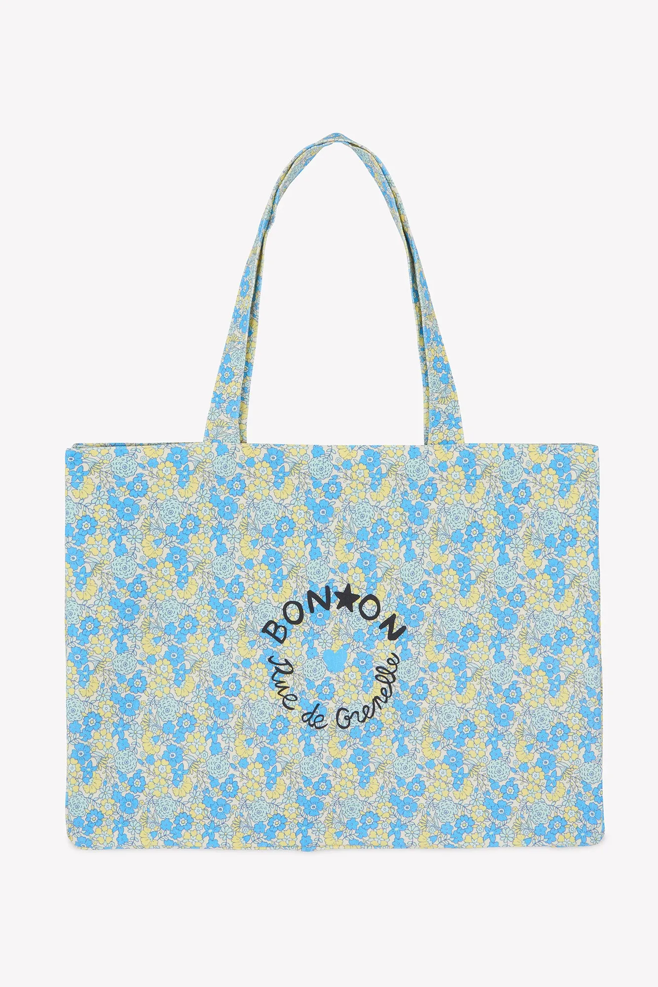 Bonton Beth Fleur Vintage shopper blå 40x29x11 cm
