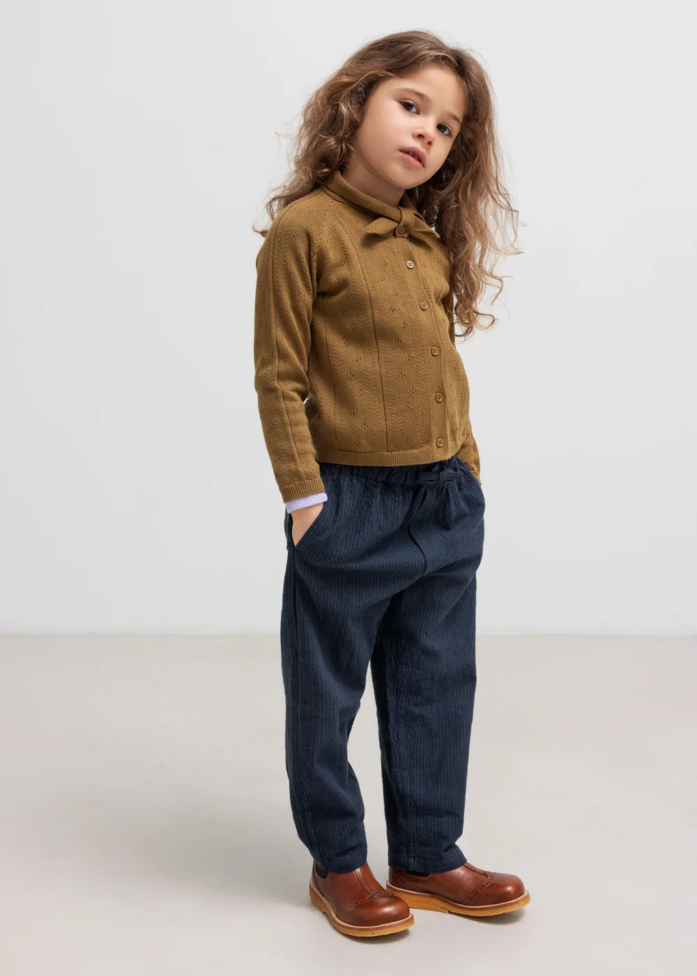 MarMar Plano bukser Dark Blue Stripe chambray