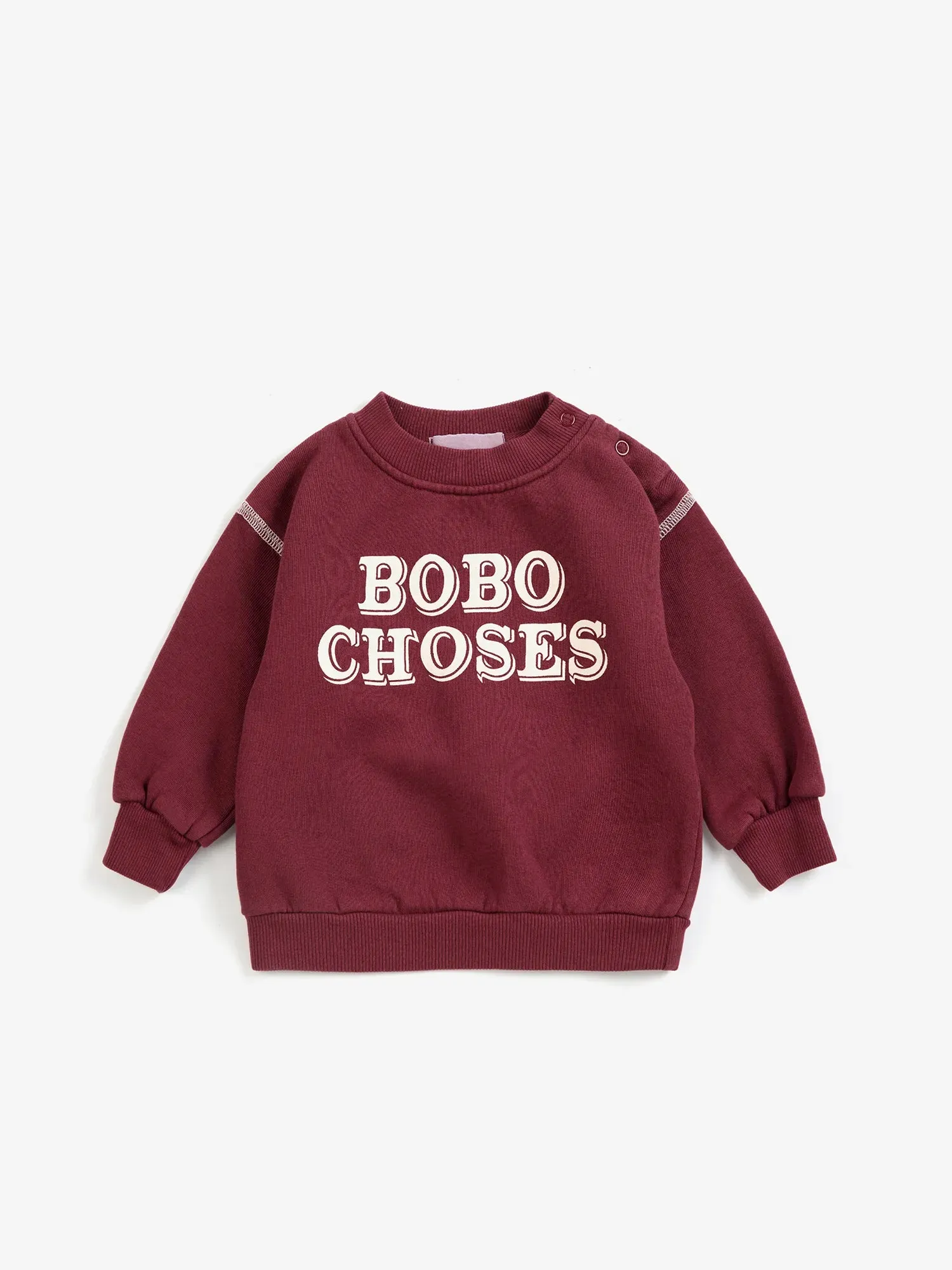 Bobo Choses All About Monsters sweatshirt bordeaux 3M bomuld