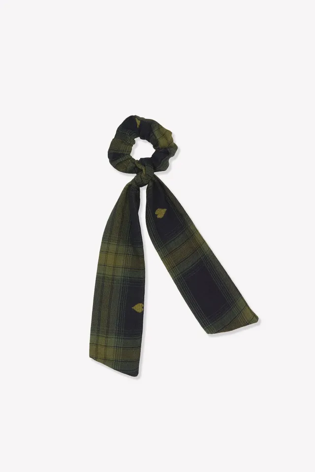 Bonton Carreau Faroe scrunchie ternet sløjfe