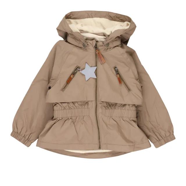 Mini A Ture Algea jakke fleece Pine Bark vandtæt