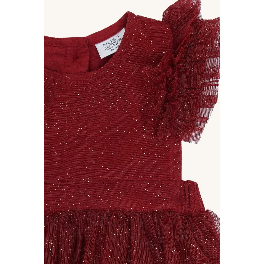 Hust & Claire HCKatinka Glitter kjole Teaberry polyester