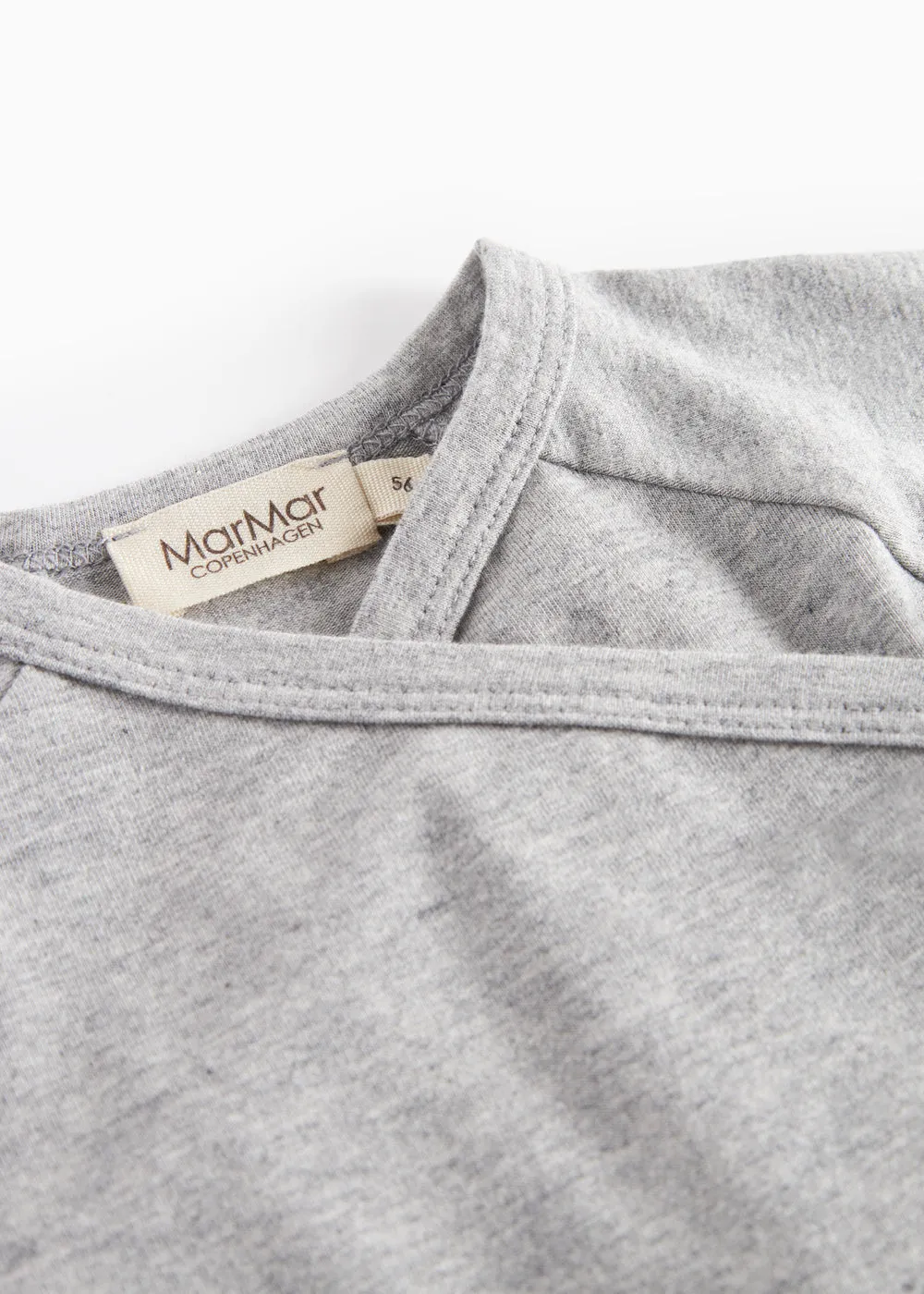MarMar Tut Wrap LS bluse Light Grey Melange slå-om