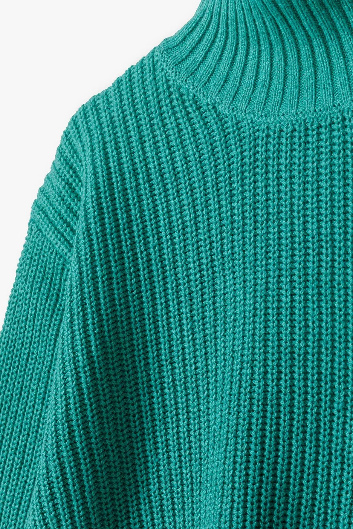 Minoti 39431 rullekravetrøje grøn ribstrik